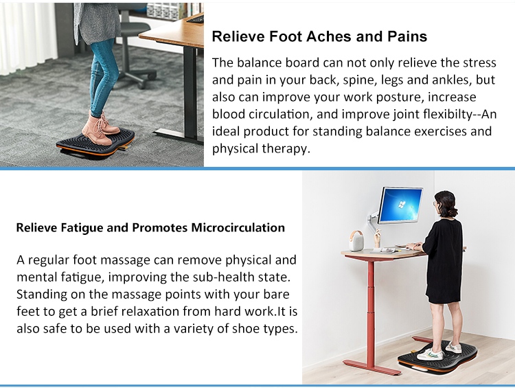 2 in 1 Anti Fatigue Fitness Standing Desk Balance Board